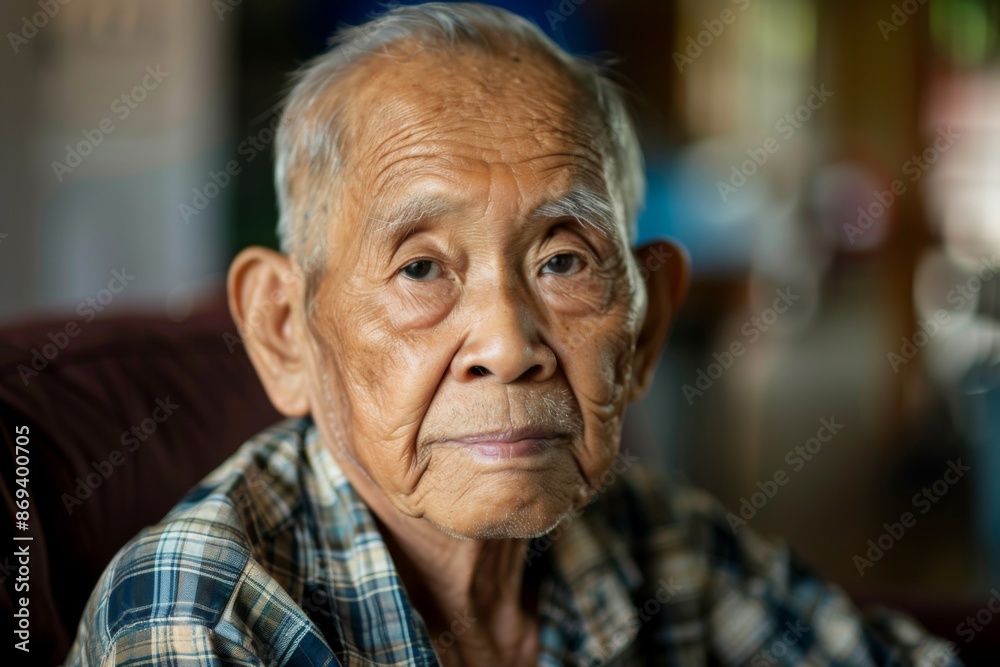 Portrait of a senior man in nursing home Portrait of a senior man in nursing home