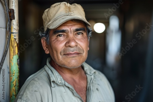 Portrait of a middle aged male electrician