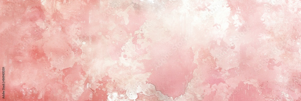 Fototapeta premium Pink Background Texture. Vintage Paper with Marbled Grunge Border in Cloudy White Center