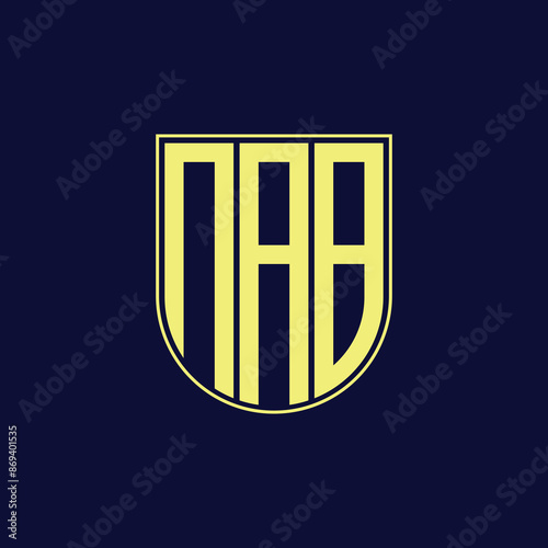 nab letter logo design