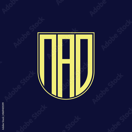 nad letter logo design