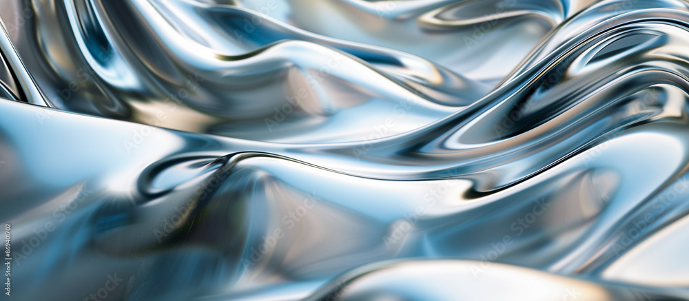 Chrome waves mesmerizing Background Chrome waves mesmerizing Background