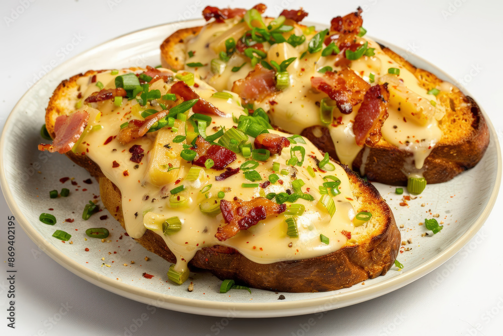 Heavenly Cheesy Bacon and Leek Toast with Tangy Red Wine Vinegar Heavenly Cheesy Bacon and Leek Toast with Tangy Red Wine Vinegar