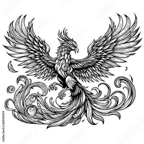 illustration of a phoenix
