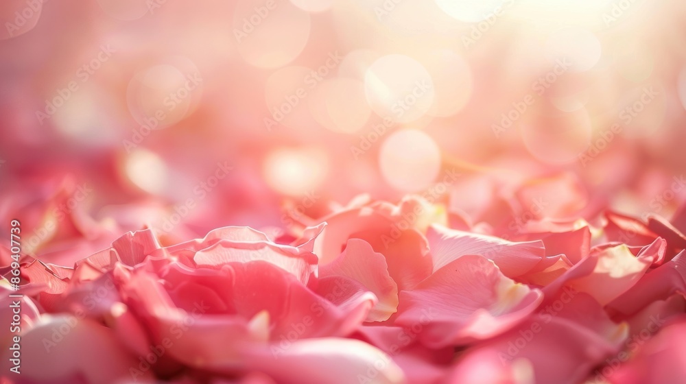 A close-up of soft pink rose petals with a dreamy background of soft bokeh light, creating a romantic and delicate scene. A close-up of soft pink rose petals with a dreamy background of soft bokeh light, creating a romantic and delicate scene.