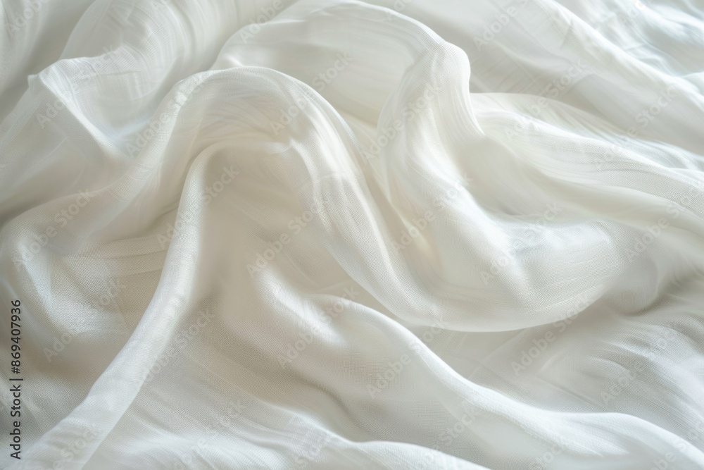Sheets Texture. Close-up of White Bedding Sheets with Copy Space on Fabric Background Sheets Texture. Close-up of White Bedding Sheets with Copy Space on Fabric Background