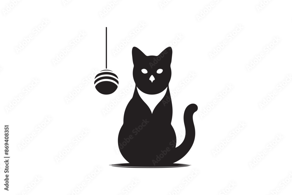 Obraz premium Cat silhouette victor illustration and artwork.