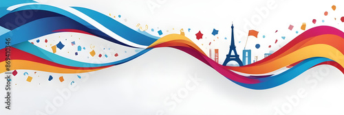 Copy-Space Banner for 2024 Olympic Games in Paris