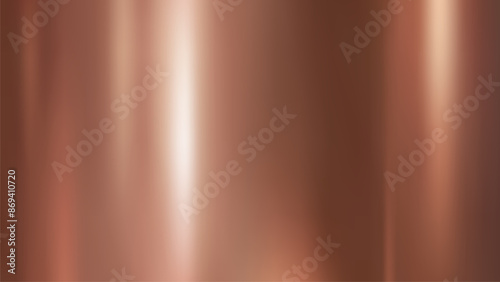 Metal Copper texture background or aluminum brushed Copper texture with reflection .Copper antique color for border, frame, ribbon design.Vector Illustration