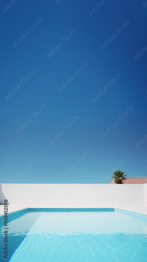 Photo of Swimming pool, summer, mininal, clean, isolated. Photo of Swimming pool, summer, mininal, clean, isolated.
