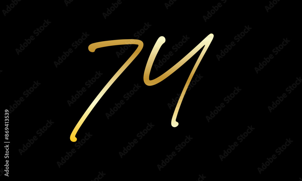 Number Gold Casual Modern Logo Number Gold Casual Modern Logo