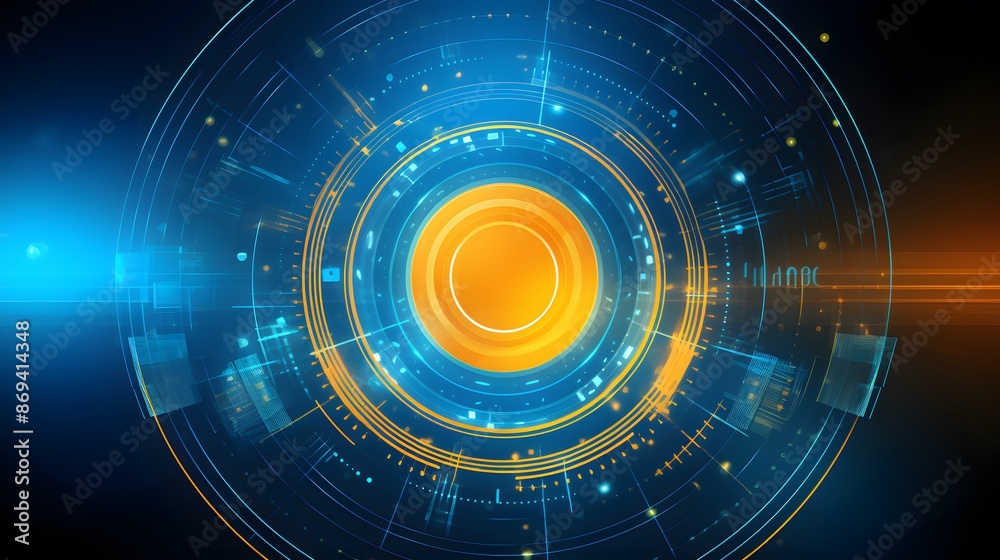 yellow and blue Abstract technology background circles digital hi-tech technology design background. concept innovation. vector illustration
yellow and blue Abstract technology background circles digital hi-tech technology design background. concept innovation. vector illustration
