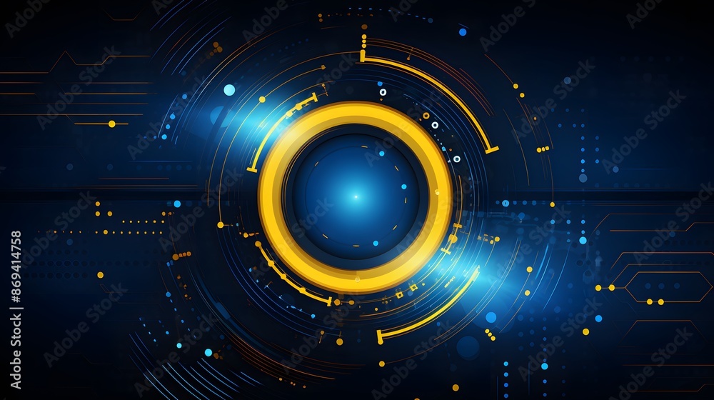yellow and blue Abstract technology background circles digital hi-tech technology design background. concept innovation. vector illustration
yellow and blue Abstract technology background circles digital hi-tech technology design background. concept innovation. vector illustration