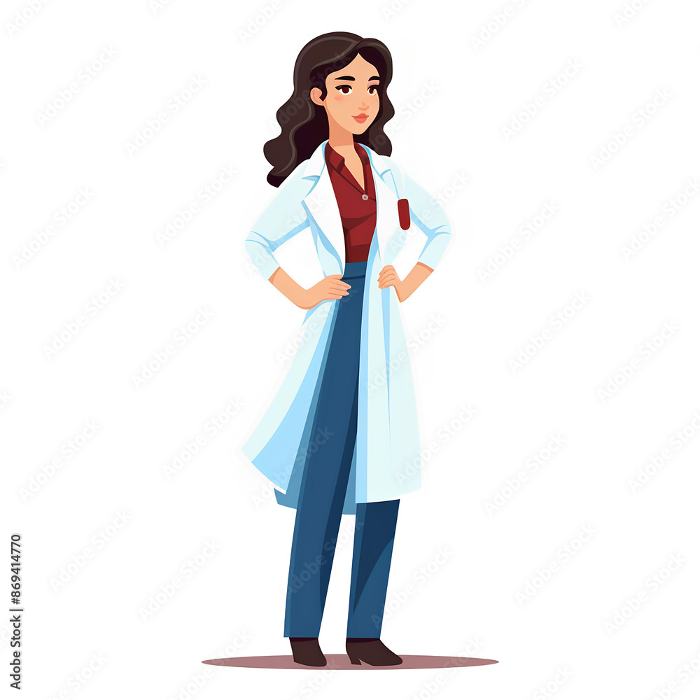Doctor icon in uniform. Flat style female.
Brunette with brown eyes Doctor icon in uniform. Flat style female.
Brunette with brown eyes
