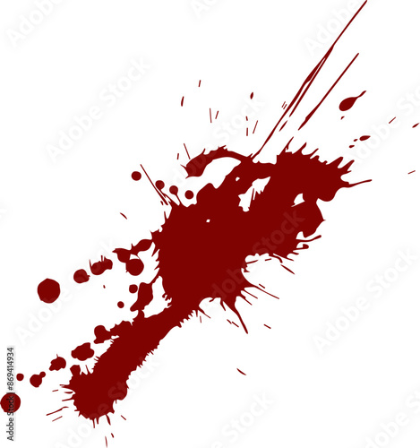 red paint splashes