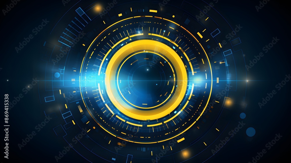 yellow and blue Abstract technology background circles digital hi-tech technology design background. concept innovation. vector illustration
yellow and blue Abstract technology background circles digital hi-tech technology design background. concept innovation. vector illustration