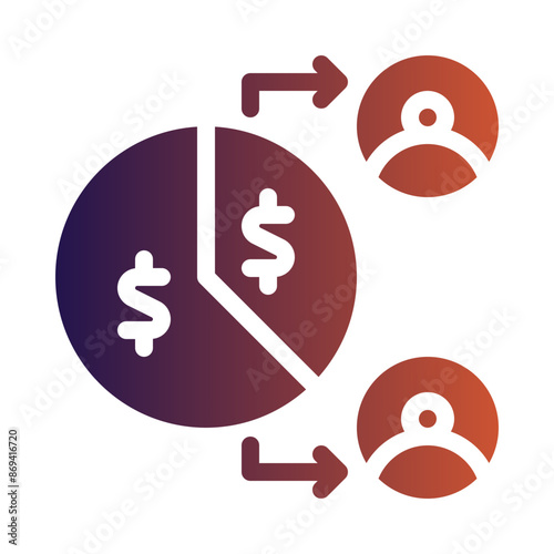 shareholder flat gradient icon