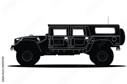 1992 Hummer H1 car silhouette