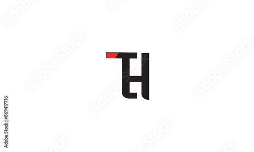 TH, HT, H T Abstract Letters Logo Monogram