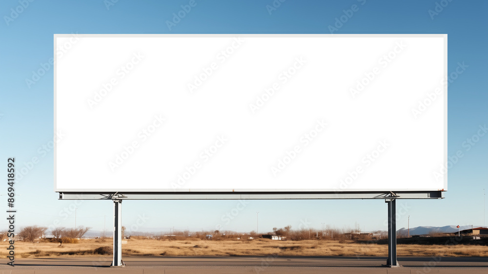 Obraz premium Outdoor billboard cutout. Advertising billboard on transparent background