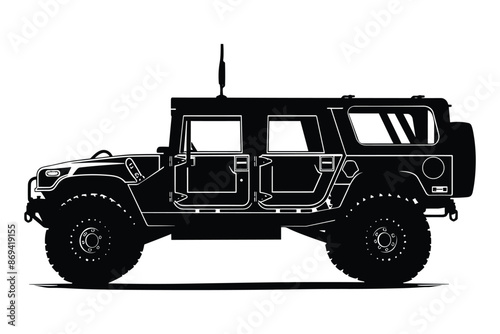 1992 Hummer H1 car silhouette