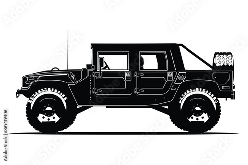 1992 Hummer H1 car silhouette