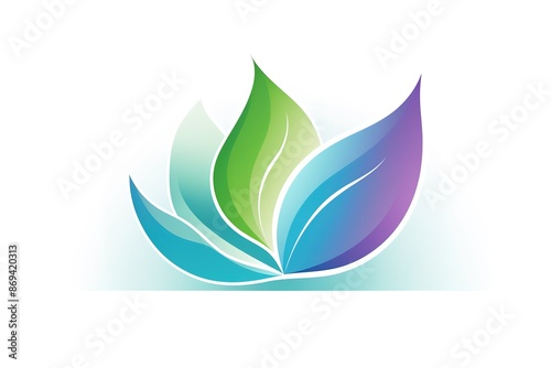 Hands green concept logo vector