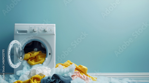 clothes in the washing machine ,generative ai