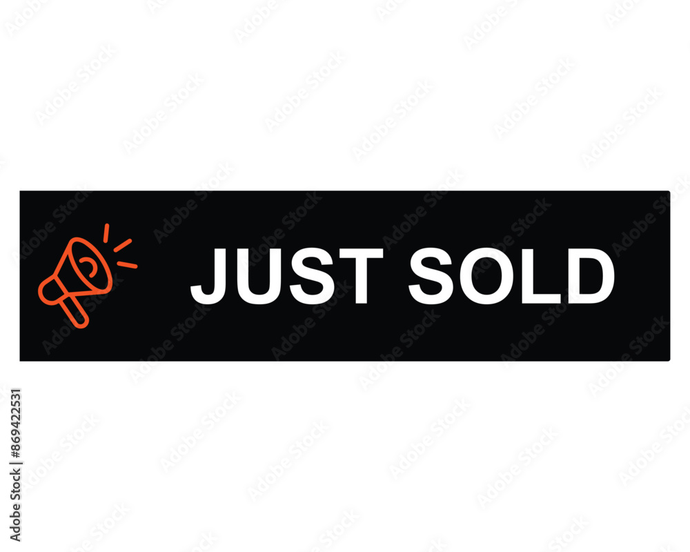 just sold button on white background. just sold button sign just sold button on white background. just sold button sign