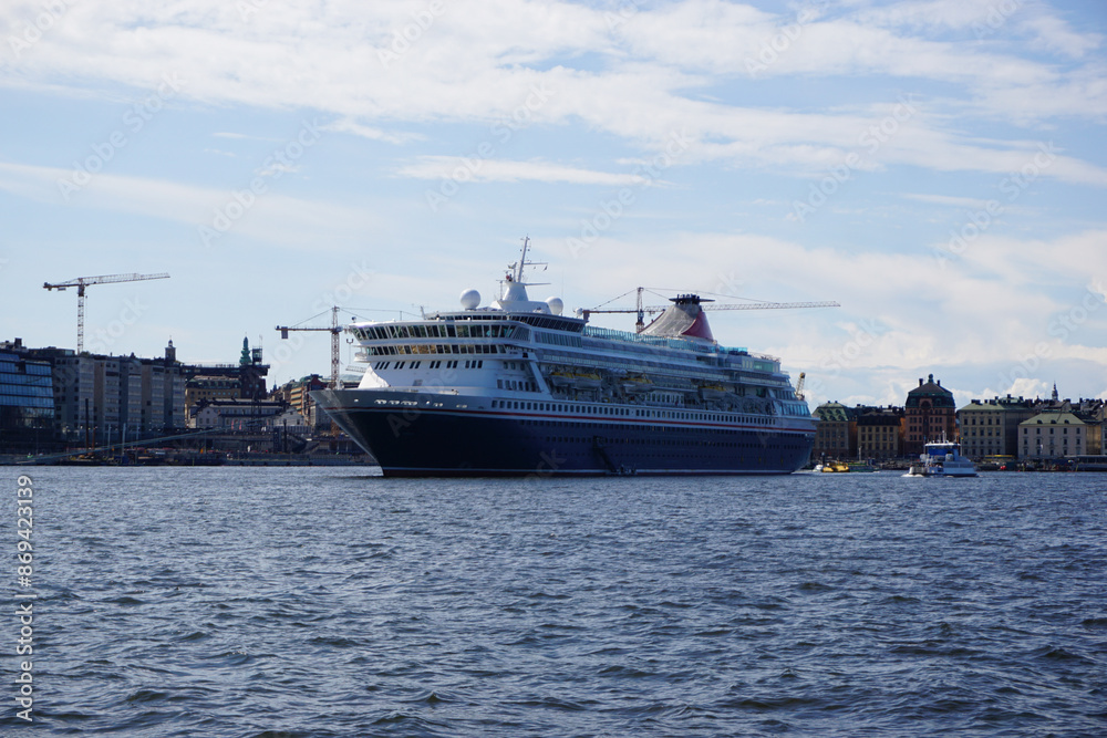 A large cruise ship in Stockholm A large cruise ship in Stockholm