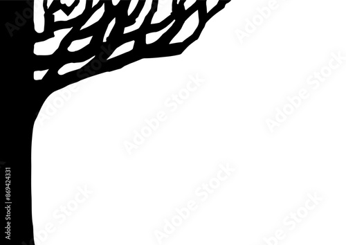 Silhouette frame illustration of a tree