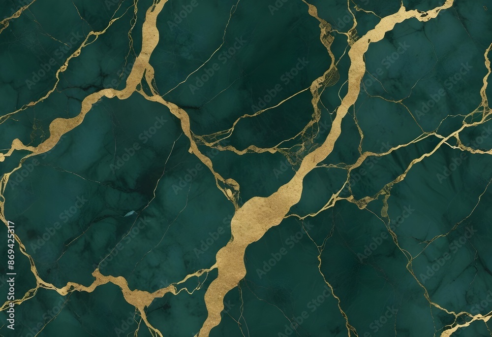 Green luxury marble texture, gold veins pattern Green luxury marble texture, gold veins pattern