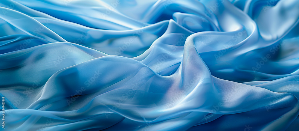 Obraz premium blue wave fabric textile texture background