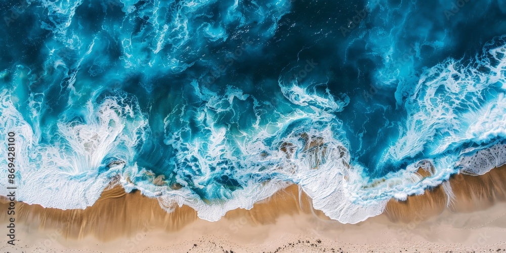 Swirling Blue Ocean Textures from Above Swirling Blue Ocean Textures from Above