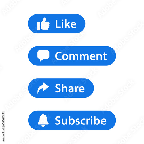Like, comment, share and subscribe buttons