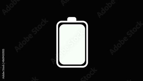 Battery black and white icon set.electric battery with lightning sign. Charging accumulator, electric energy and fuel, fast charge effect,with black background.