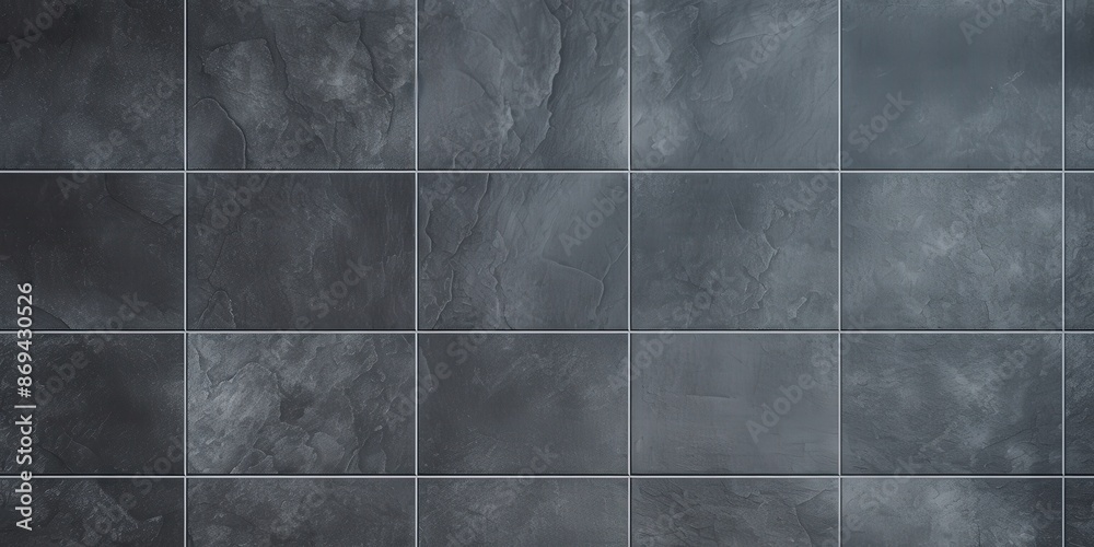 Naklejka premium Black Slate Tile Wall Texture