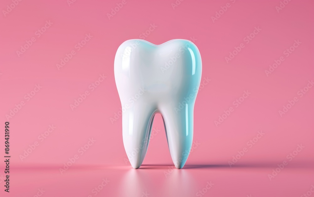 3D rendered image of a white tooth on a pink background, symbolizing dental health, oral care, and hygiene. 3D rendered image of a white tooth on a pink background, symbolizing dental health, oral care, and hygiene.