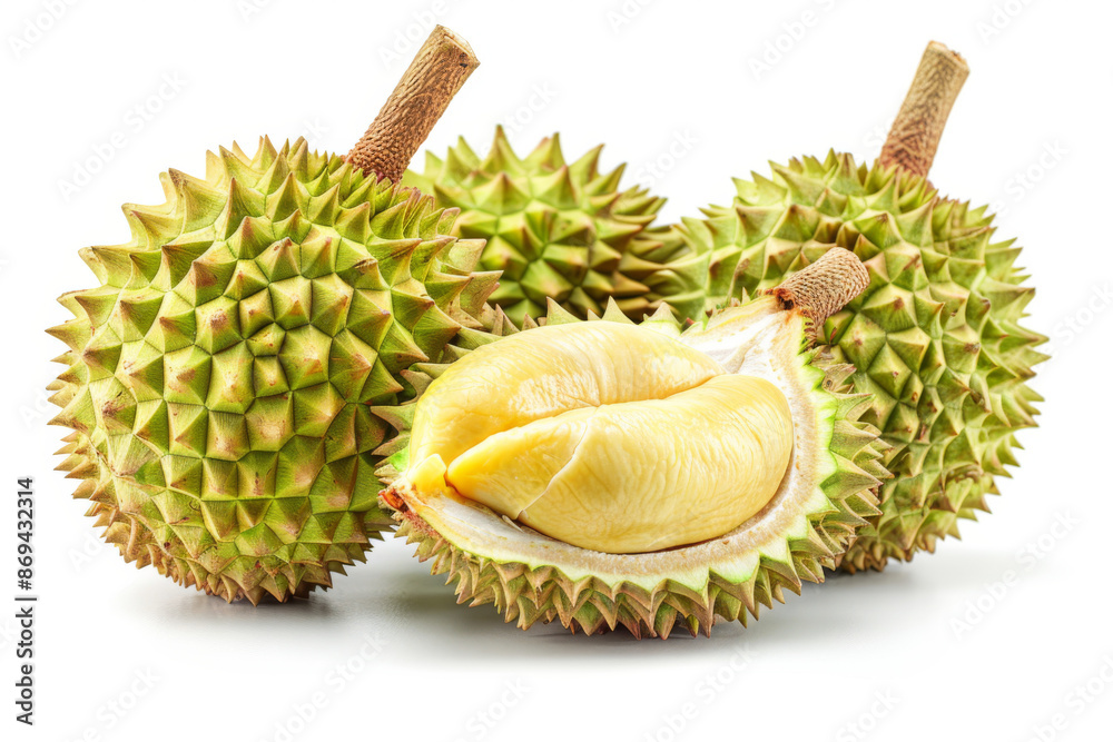 Fototapeta premium Durian Fruit Isolated on a White Background
