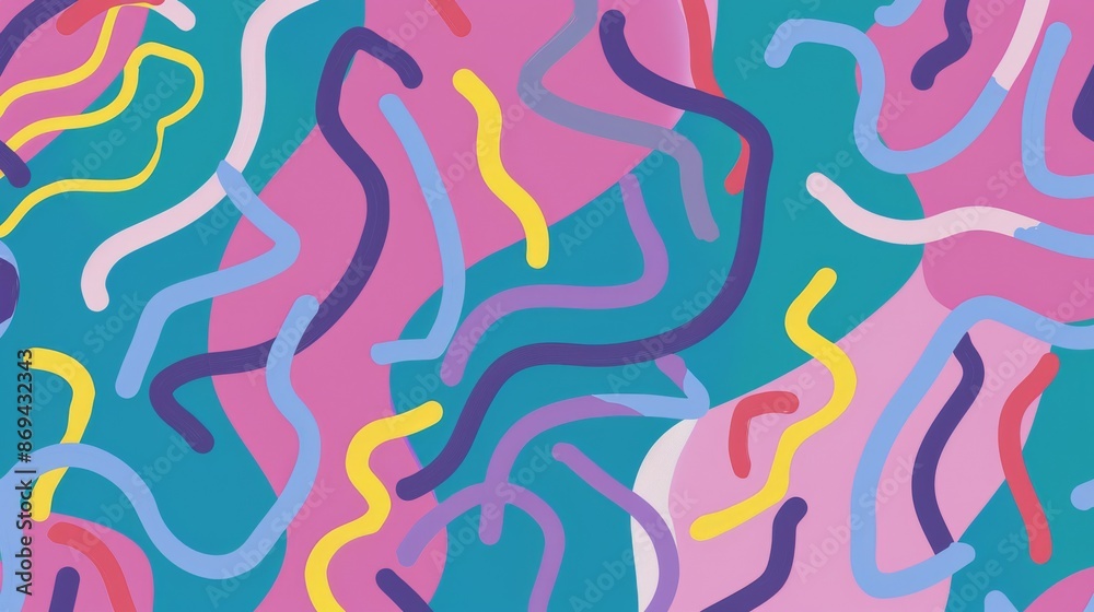 90's squiggles seamless, geometric design with a subtle gradient in the background 90's squiggles seamless, geometric design with a subtle gradient in the background