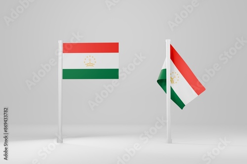 Free Download Tajikistan Flag 3d Illustration Stock Image - GFXLoad
