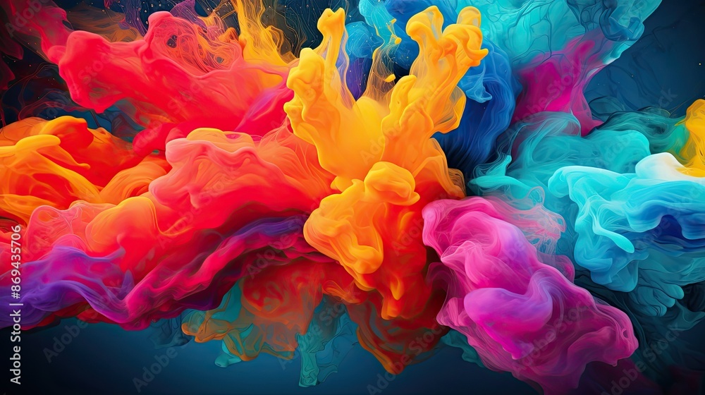 Fototapeta premium colorful splash of paint