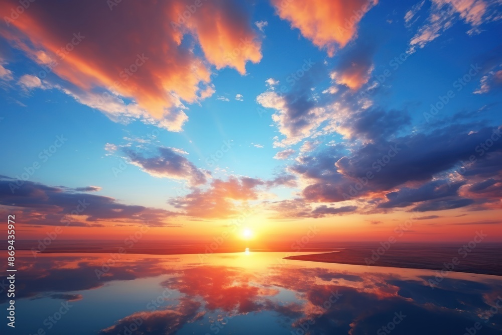 Blue sky sunset outdoors horizon. Blue sky sunset outdoors horizon.