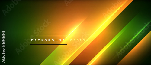 Neon dynamic diagonal light rays background. Techno digital geometric concept design for wallpaper, banner, presentation, background