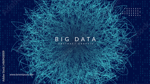 Digital Background. Science vector: digits of the future. Cover of dots with a backdrop of velocity. Visualization of particles with financial value. Technolog Background.