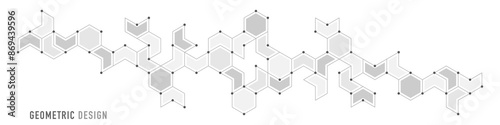 Abstract vector background with simple geometric figures and dots. Graphic design element and polygonal shape pattern