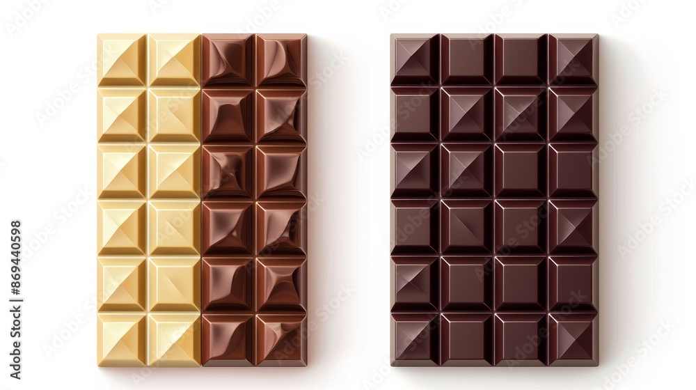 Gold foil and black paper chocolate bar wrapper in top and perspective views. Modern realistic mockup of blank candy package, 3D chocolate wrap isolated on transparent background. Gold foil and black paper chocolate bar wrapper in top and perspective views. Modern realistic mockup of blank candy package, 3D chocolate wrap isolated on transparent background.