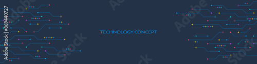 Circuit board texture with communication technology concept