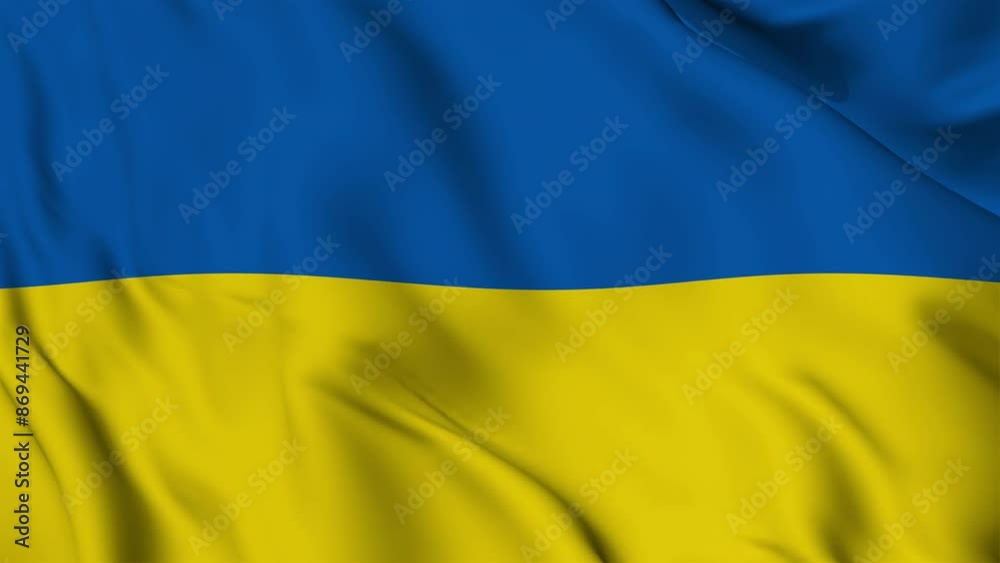 A beautiful view of the Ukraine flag video. 3d flag-waving video. Ukraine flag 4K resolution. A beautiful view of the Ukraine flag video. 3d flag-waving video. Ukraine flag 4K resolution.