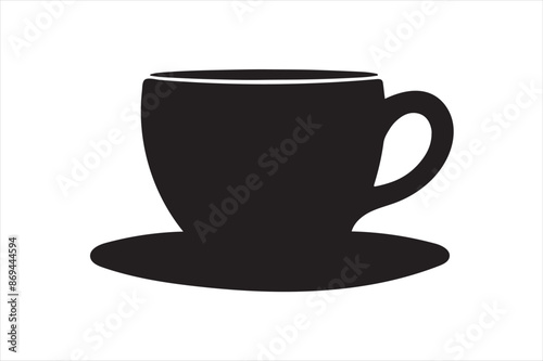 Coffee Mug Silhouette Design Vector Illustration Clipart Eps